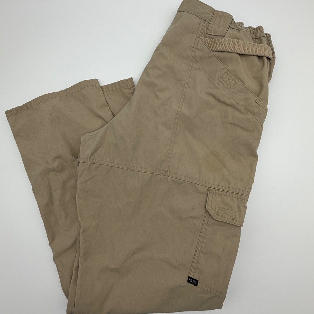 5.11 Tactical Men's TDU Ripstop Cargo Pants Khaki Tan 38x34 Work Hiking Pockets